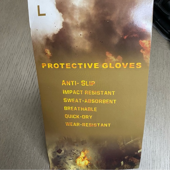 Wtactful Tactical Black Protective Gloves For Men Size Large - Picture 9 of 10